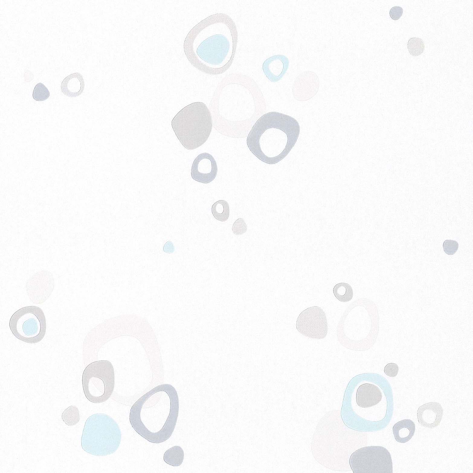 Papier Peint Expansé sur Papier - Circles - Blanc