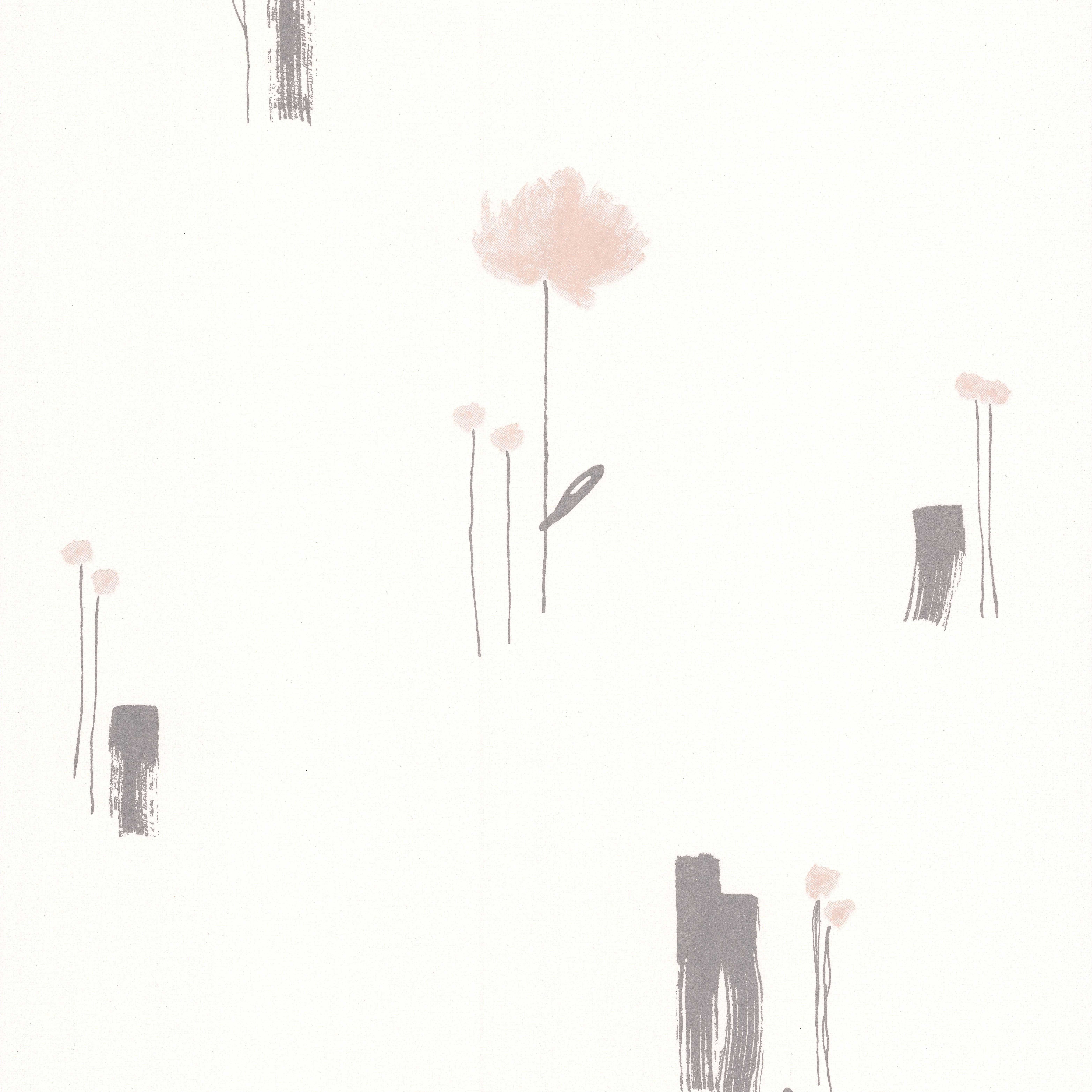 Papier Peint Expansé sur Intissé - Fleur - Rose
